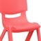 Flash Furniture Red Plastic Stackable School Chair with 13.25'' Seat Height, PK4 4-YU-YCX4-004-RED-GG - alternate 8